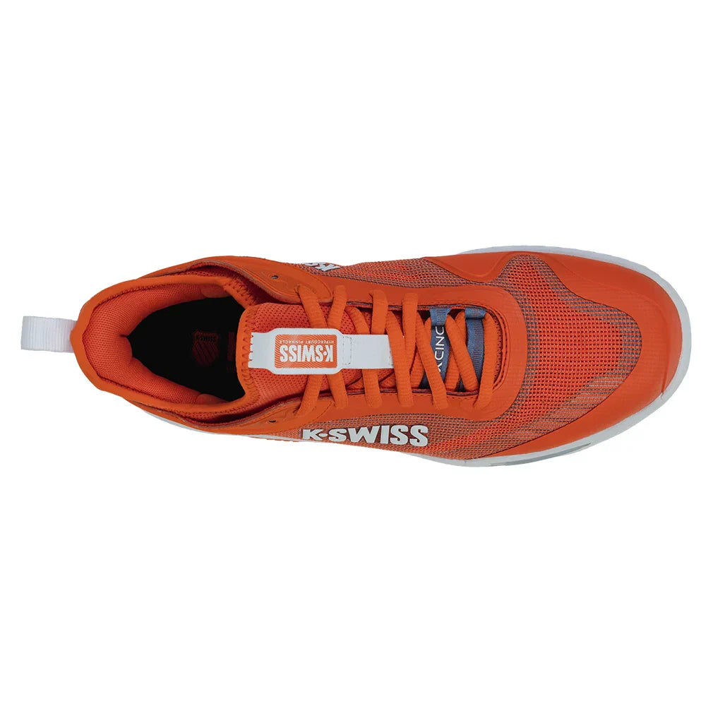 Men`s Hypercourt Pinnacle Tennis Shoes Orange and White K-SWISS