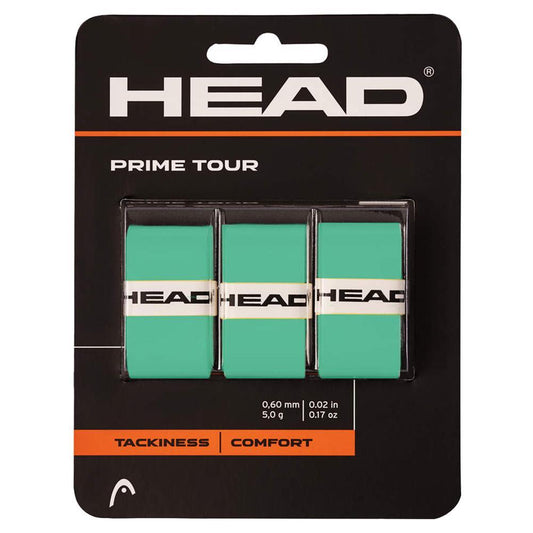 Prime Tour Tennis Overgrip 3-Pack Mint Blue Holiday Gifts HEAD Green