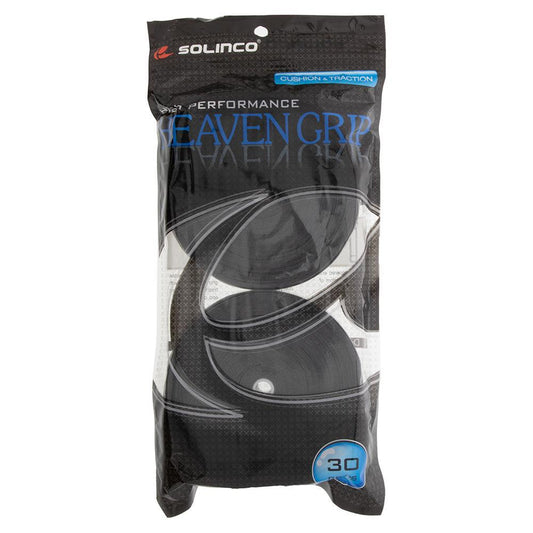 Heaven Tennis Over Grip Gray 30 Pack Grips SOLINCO Black