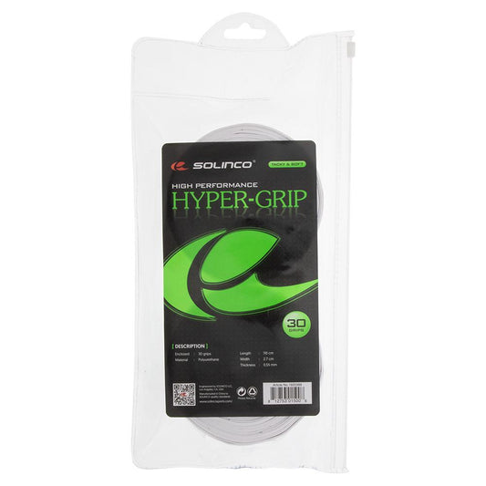 Hyper Extra Tacky Tennis Overgrip White 30 Pack Grips SOLINCO White
