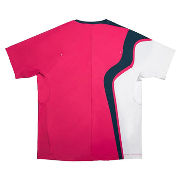 Men`s Rublev Oz Motion Free Pattern Tennis Shirt Neon Blaze and Stargazer K-SWISS
