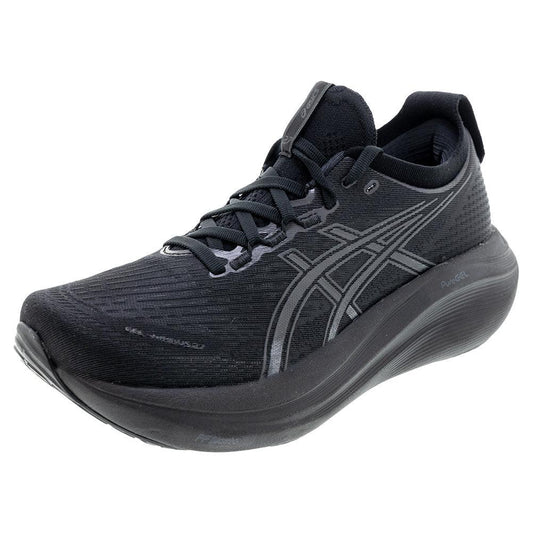 Men`s GEL-Nimbus 27 Running Shoes Black and Graphite Grey ASICS 8 Black