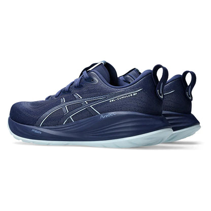Men`s GEL-Cumulus 27 Running Shoes Indigo Blue and Cool Grey ASICS