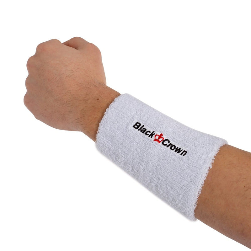 Load image into Gallery viewer, BLACK CROWN Larga White Wristband
