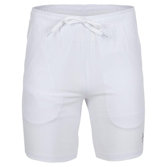 Men's Solid Performance 8 Inch Tennis Short Bright White Tournament Gear PENGUIN S