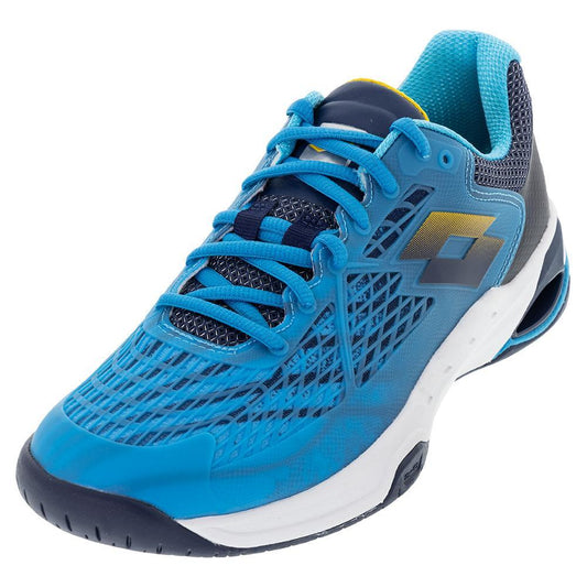 Men`s Mirage 100 Speed Tennis Shoes Blue Ocean and Saffron SHOES LOTTO Blue 7