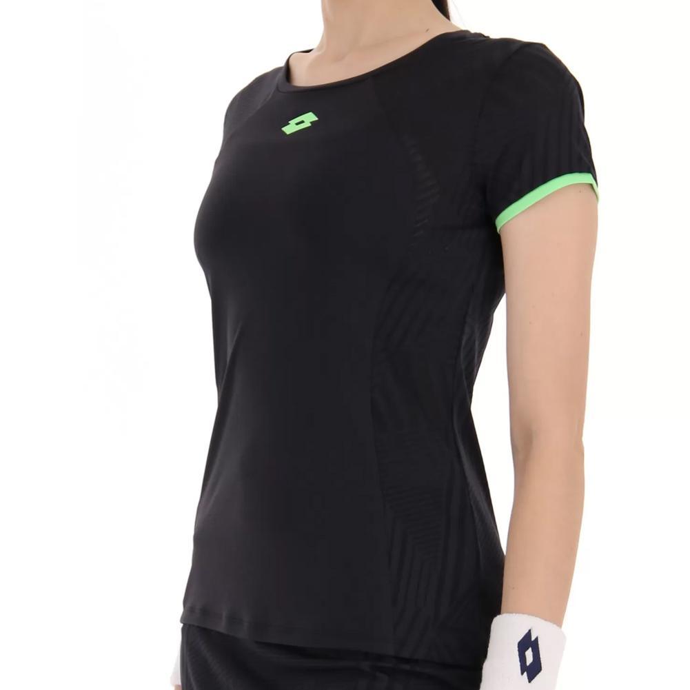 Women's Superrapida V Pickleball Top Womens Apparel LOTTO Black XS
