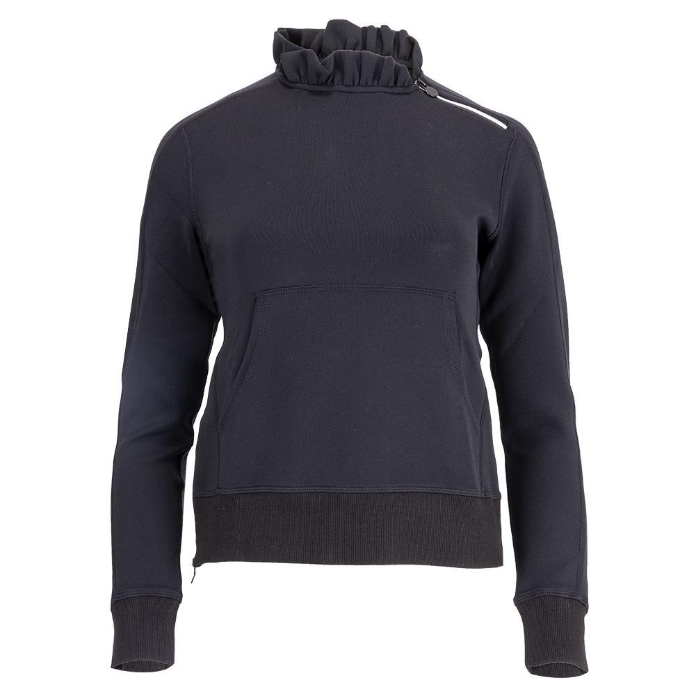 Women's Condoleezza Long Sleeve Tennis Pullover Womens Apparel TAIL Black XS