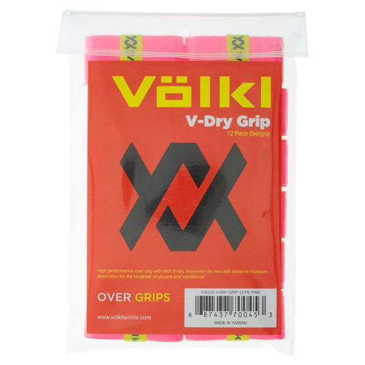 V-Dry Tennis Overgrip 12 Pack Pink Promotions VOLKL Pink