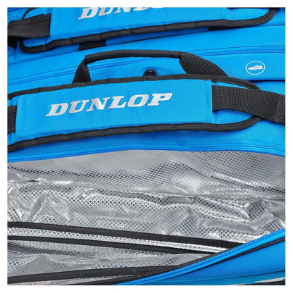 FX Performance 12 Racquet Tennis Bag Black and Blue Tournament Gear DUNLOP