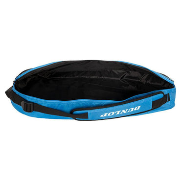 FX Club 3 Racquet Tennis Bag Black and Blue Bags DUNLOP
