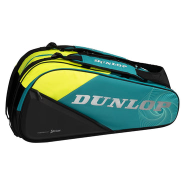 SX Performance 12 Racquet Tennis Bag Teal and Black DUNLOP