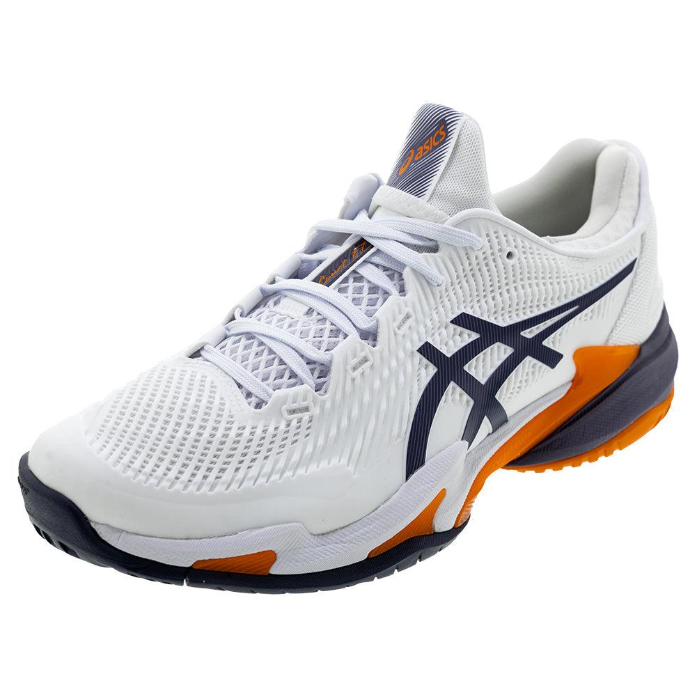 Men`s Court FF 3 Tennis Shoes White and Greyish Purple ASICS 6 White