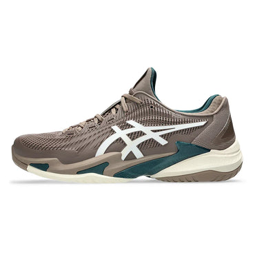 Men`s Court FF 3 Tennis Shoes Taupe Grey and White ASICS