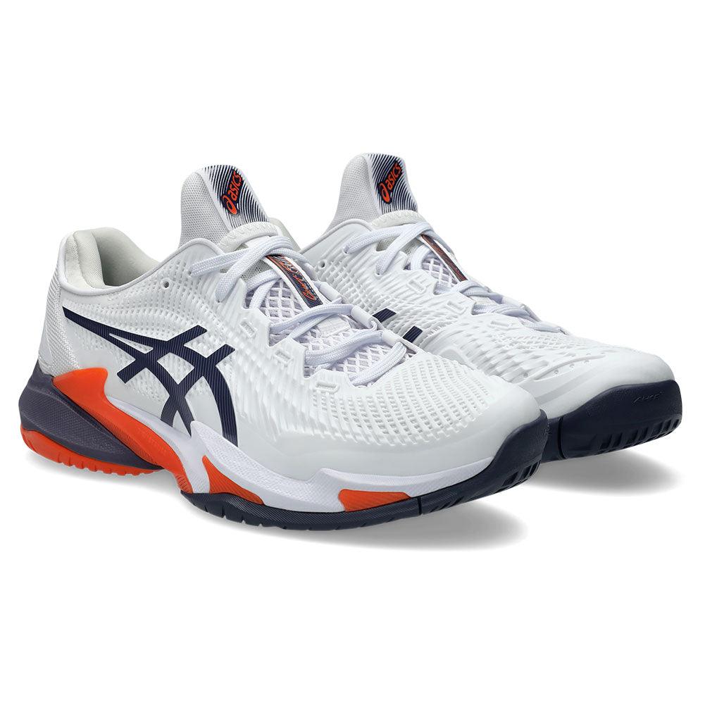 Men`s Court FF 3 Tennis Shoes White and Greyish Purple ASICS