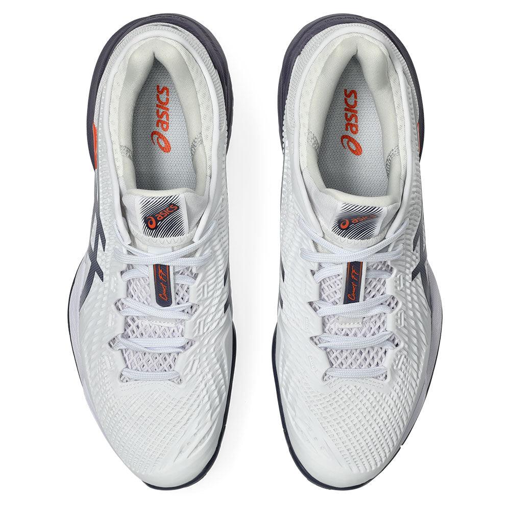 Men`s Court FF 3 Tennis Shoes White and Greyish Purple ASICS
