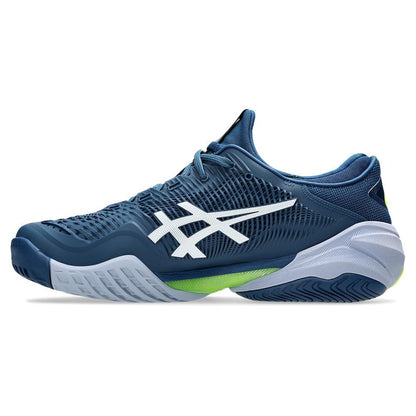 Mens Court FF 3 Tennis Shoes Mako Blue and White Top Tennis Shoes ASICS