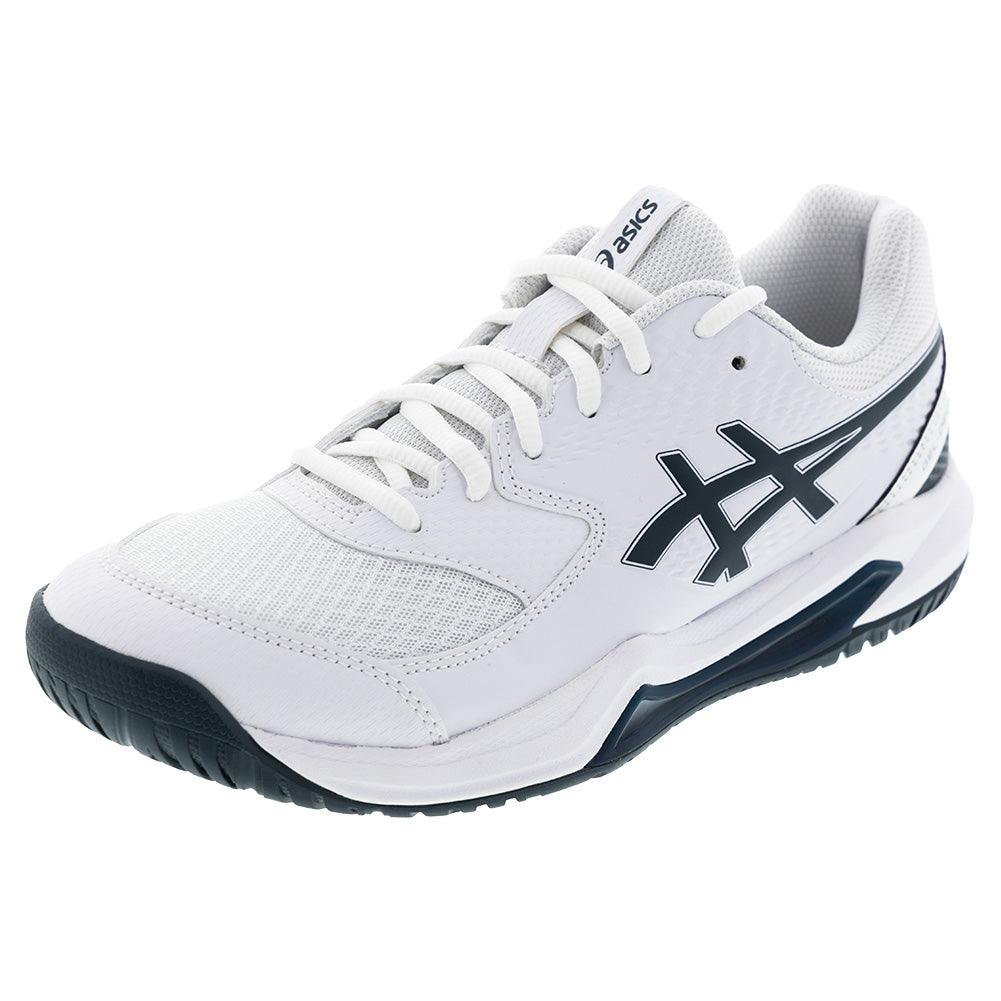 Men`s GEL-Dedicate 8 Tennis Shoes White and Saxon Green ASICS 6 White
