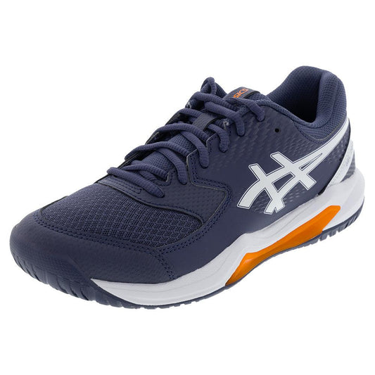 Men`s GEL-Dedicate 8 Tennis Shoes Indigo Fog and White ASICS 6 Blue