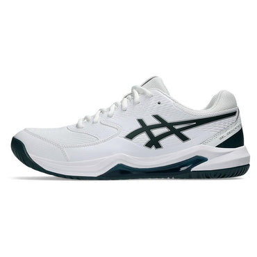 Men`s GEL-Dedicate 8 Tennis Shoes White and Saxon Green ASICS