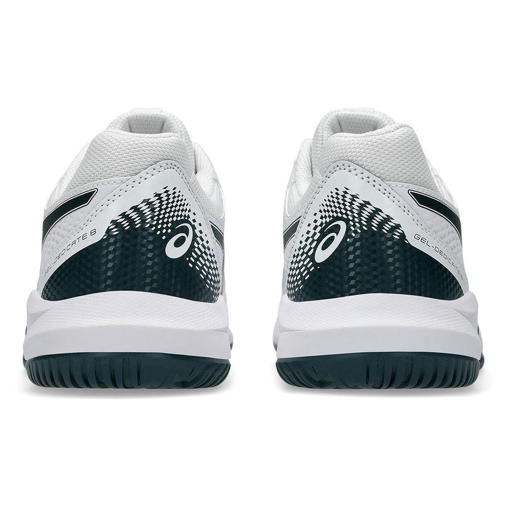Men`s GEL-Dedicate 8 Tennis Shoes White and Saxon Green ASICS