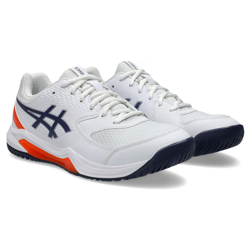 Men`s GEL-Dedicate 8 Tennis Shoes White and Indigo Fog ASICS
