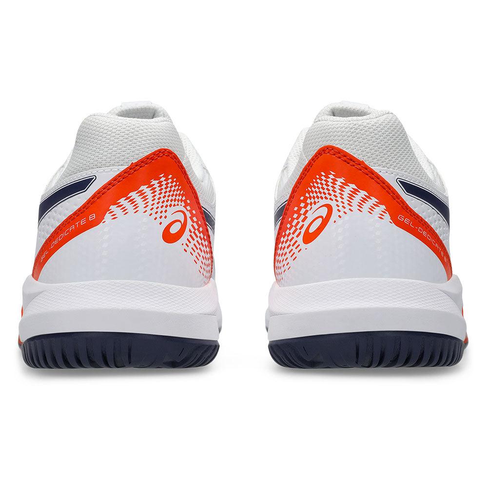 Men`s GEL-Dedicate 8 Tennis Shoes White and Indigo Fog ASICS