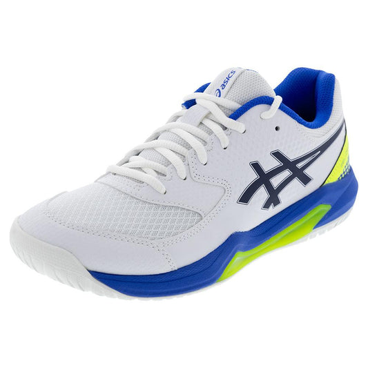 Men`s GEL-Dedicate 8 Pickleball Shoes White and Black ASICS 6 White