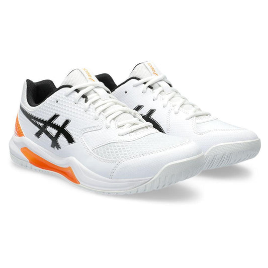 Men`s Gel-Dedicate 8 Pickleball Shoes White and Shocking Orange ASICS 6