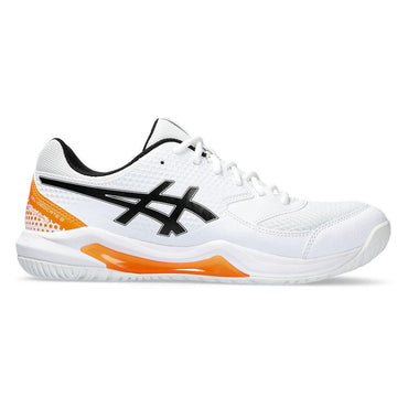 Men`s Gel-Dedicate 8 Pickleball Shoes White and Shocking Orange ASICS 6.5