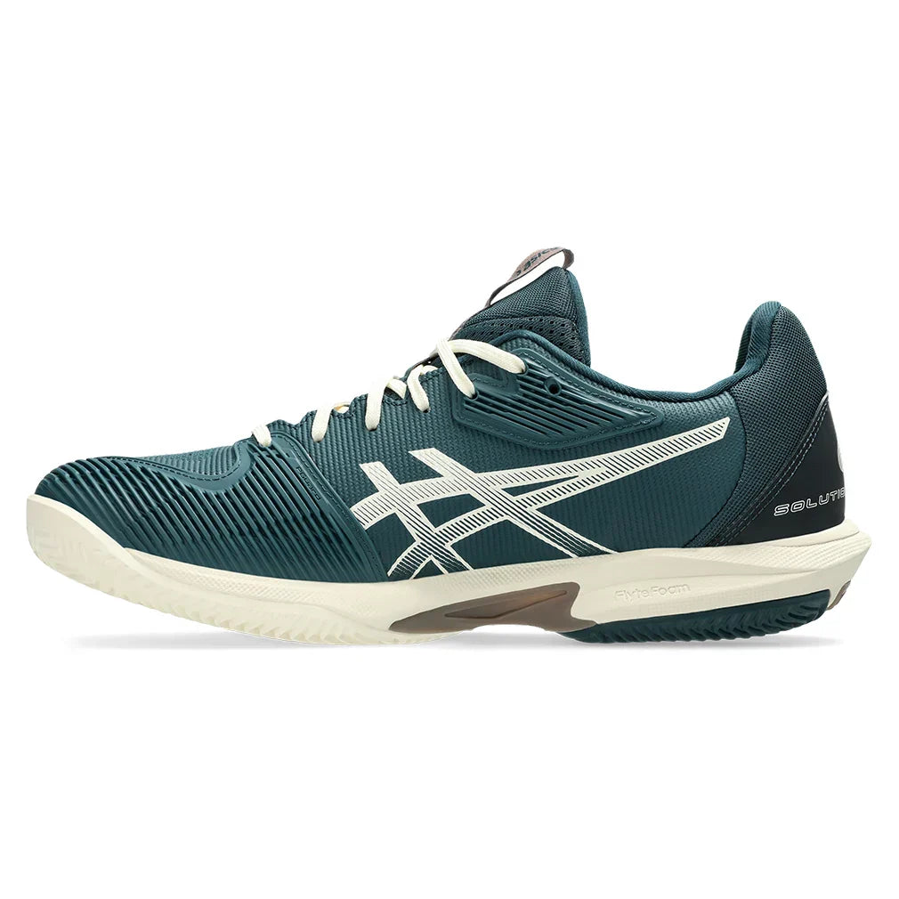Men`s Solution Speed FF 3 Clay Tennis Shoes Saxon Green and Birch ASICS