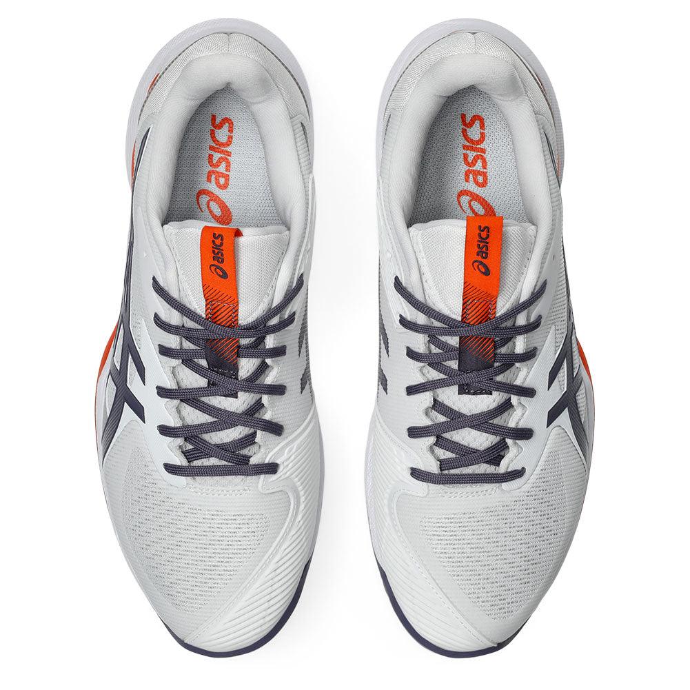 Men`s Solution Speed FF 3 Tennis Shoes White and Greyish Purple ASICS