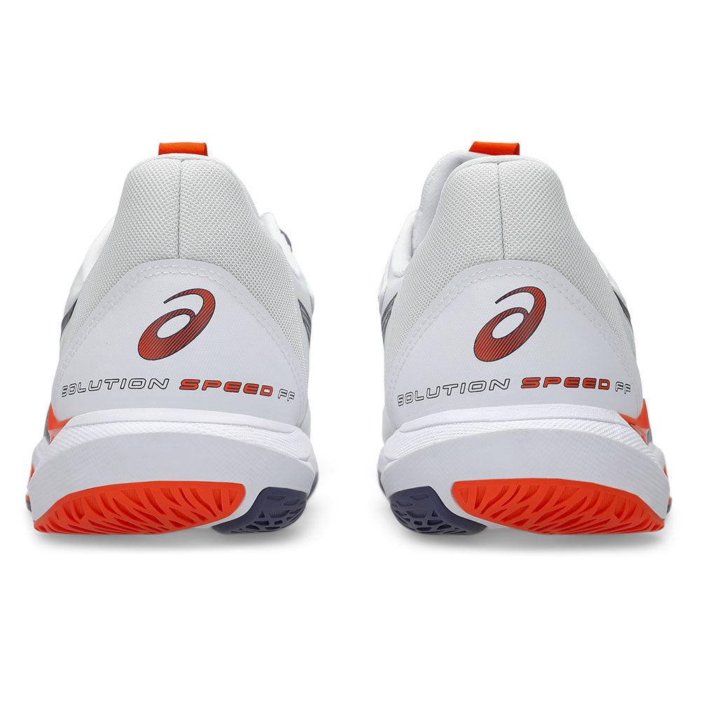 Men`s Solution Speed FF 3 Tennis Shoes White and Greyish Purple ASICS