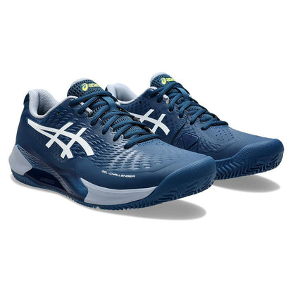 Mens Gel-Challenger 14 Clay Tennis Shoes Mako Blue and White Top Tennis Shoes ASICS
