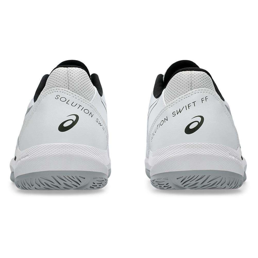 Mens Solution Swift FF 2 Tennis Shoes White and Gunmetal Top Tennis Shoes ASICS