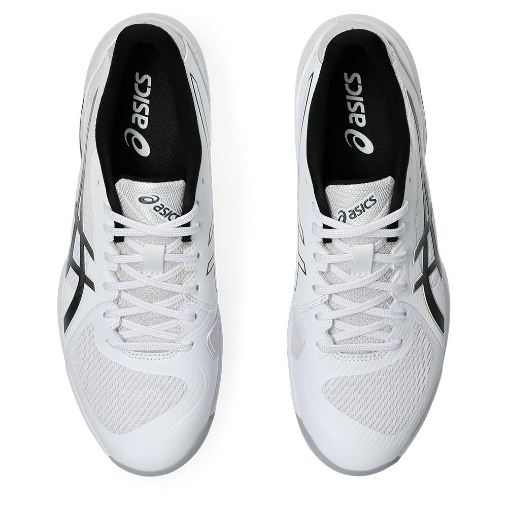 Mens Solution Swift FF 2 Tennis Shoes White and Gunmetal Top Tennis Shoes ASICS