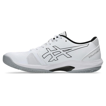 Mens Solution Swift FF 2 Tennis Shoes White and Gunmetal Top Tennis Shoes ASICS
