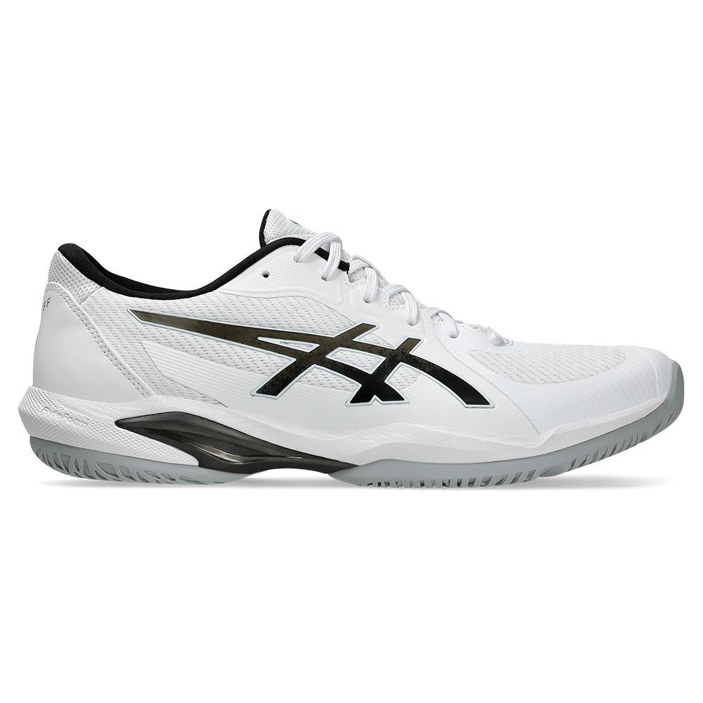 Mens Solution Swift FF 2 Tennis Shoes White and Gunmetal Top Tennis Shoes ASICS