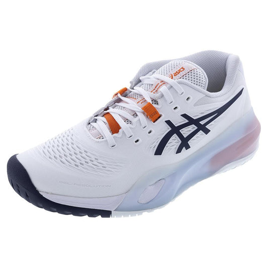 Men`s GEL-Resolution X Tennis Shoes White and Indigo Fog ASICS 6 White