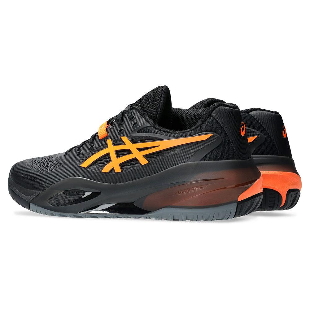 Men`s GEL-Resolution X Tennis Shoes Black and Shocking Orange ASICS