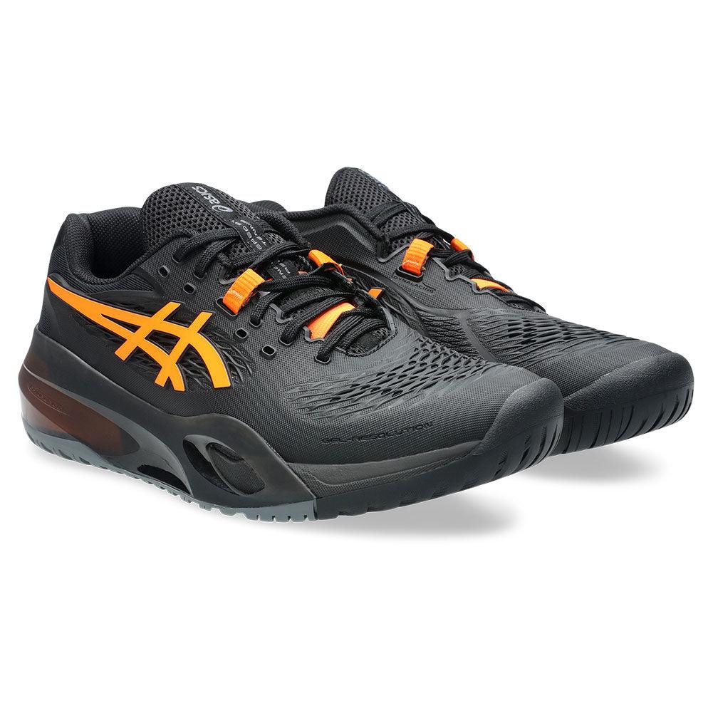 Men`s GEL-Resolution X Tennis Shoes Black and Shocking Orange ASICS