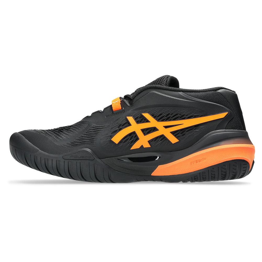 Men`s GEL-Resolution X Tennis Shoes Black and Shocking Orange ASICS