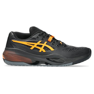 Men`s GEL-Resolution X Tennis Shoes Black and Shocking Orange ASICS
