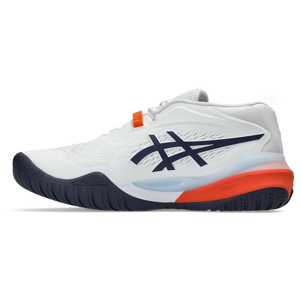 Men`s GEL-Resolution X Tennis Shoes White and Indigo Fog ASICS