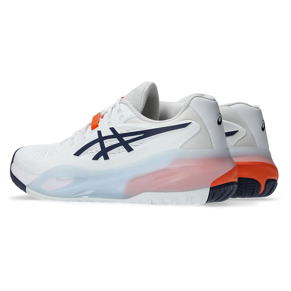 Men`s GEL-Resolution X Tennis Shoes White and Indigo Fog ASICS