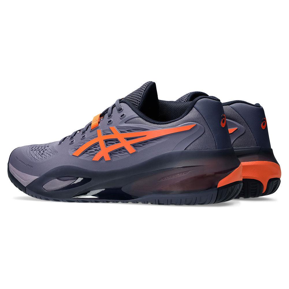 Men`s GEL-Resolution X Tennis Shoes Greyish Purple and Nova Orange ASICS