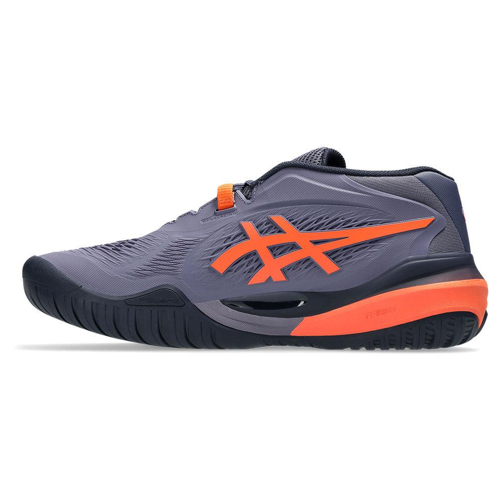 Men`s GEL-Resolution X Tennis Shoes Greyish Purple and Nova Orange ASICS
