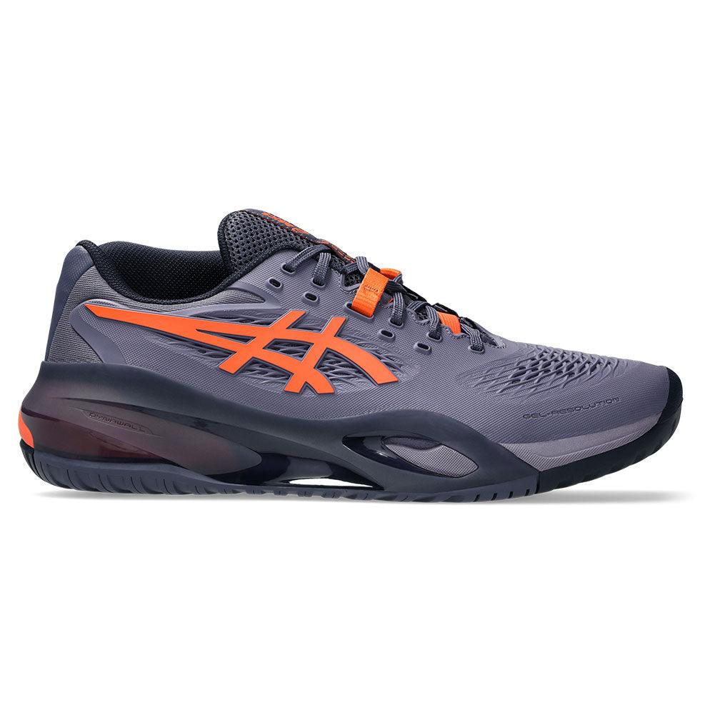 Men`s GEL-Resolution X Tennis Shoes Greyish Purple and Nova Orange ASICS