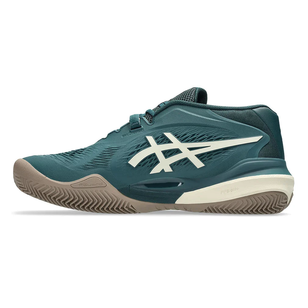 Men`s GEL-Resolution X Clay Tennis Shoes Saxon Green and Birch ASICS
