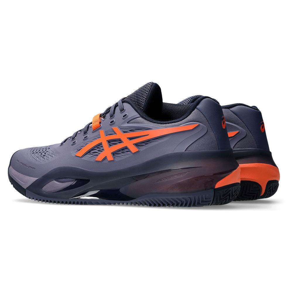 Men`s GEL-Resolution X Clay Tennis Shoes Greyish Purple and Nova Orange ASICS
